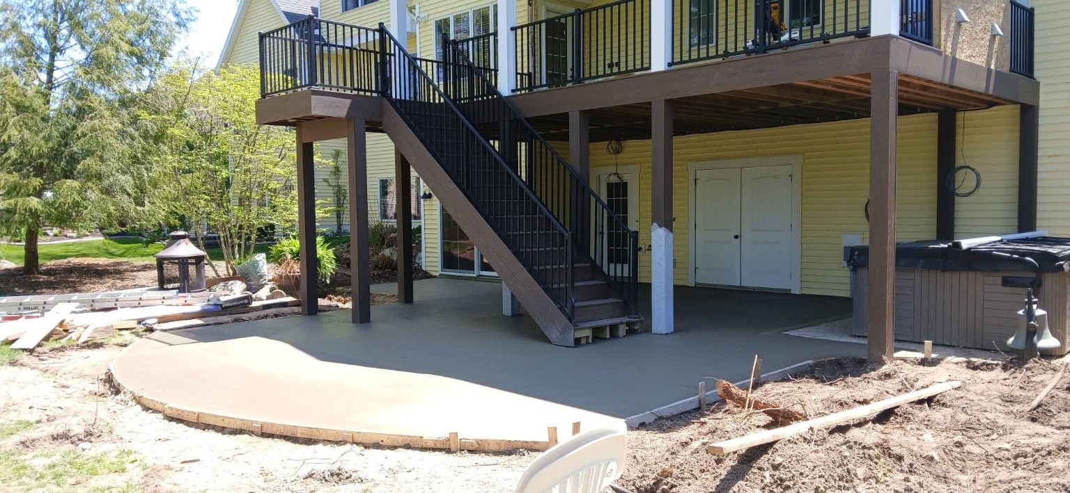 Residential concrete patio